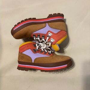 Timberland Kids' Brown and Purple Boots for little Girl